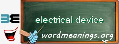 WordMeaning blackboard for electrical device